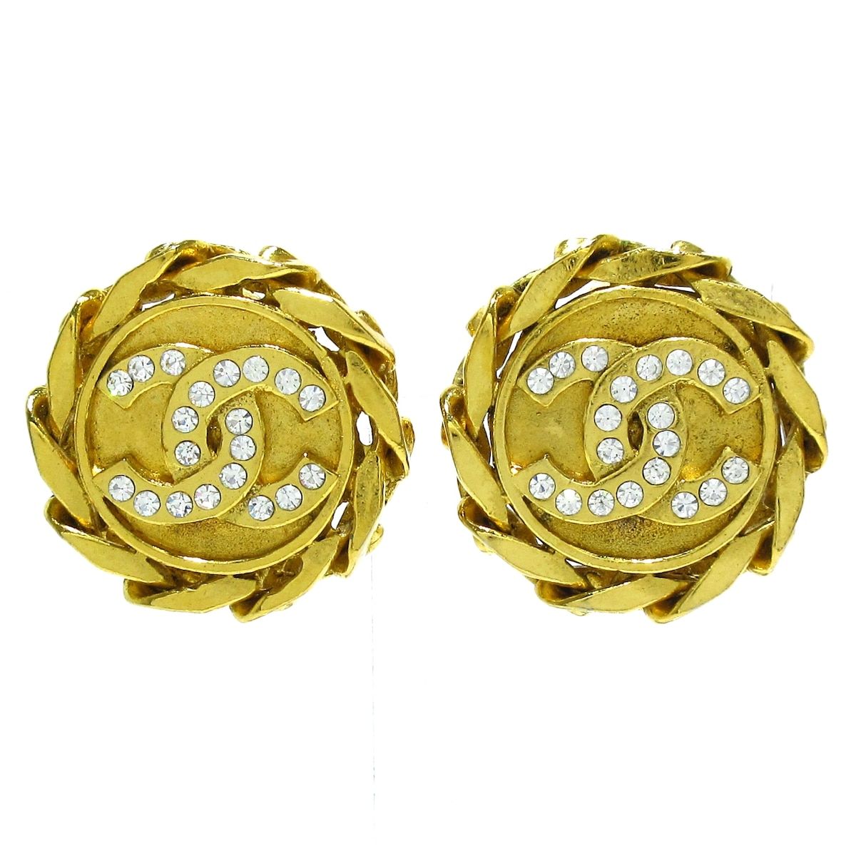 CHANEL(シャネル) イヤリング ココマーク ゴールド×クリア