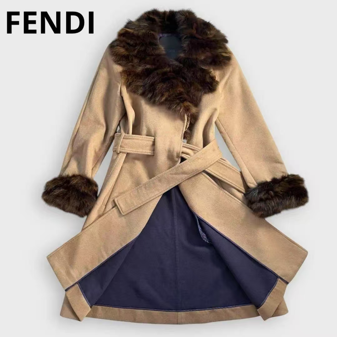 Fendi フェンディ コート ロングコート レディース フェイクファー