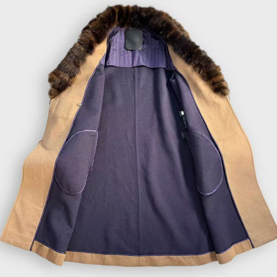 Fendi フェンディ コート ロングコート レディース フェイクファー - Image 8
